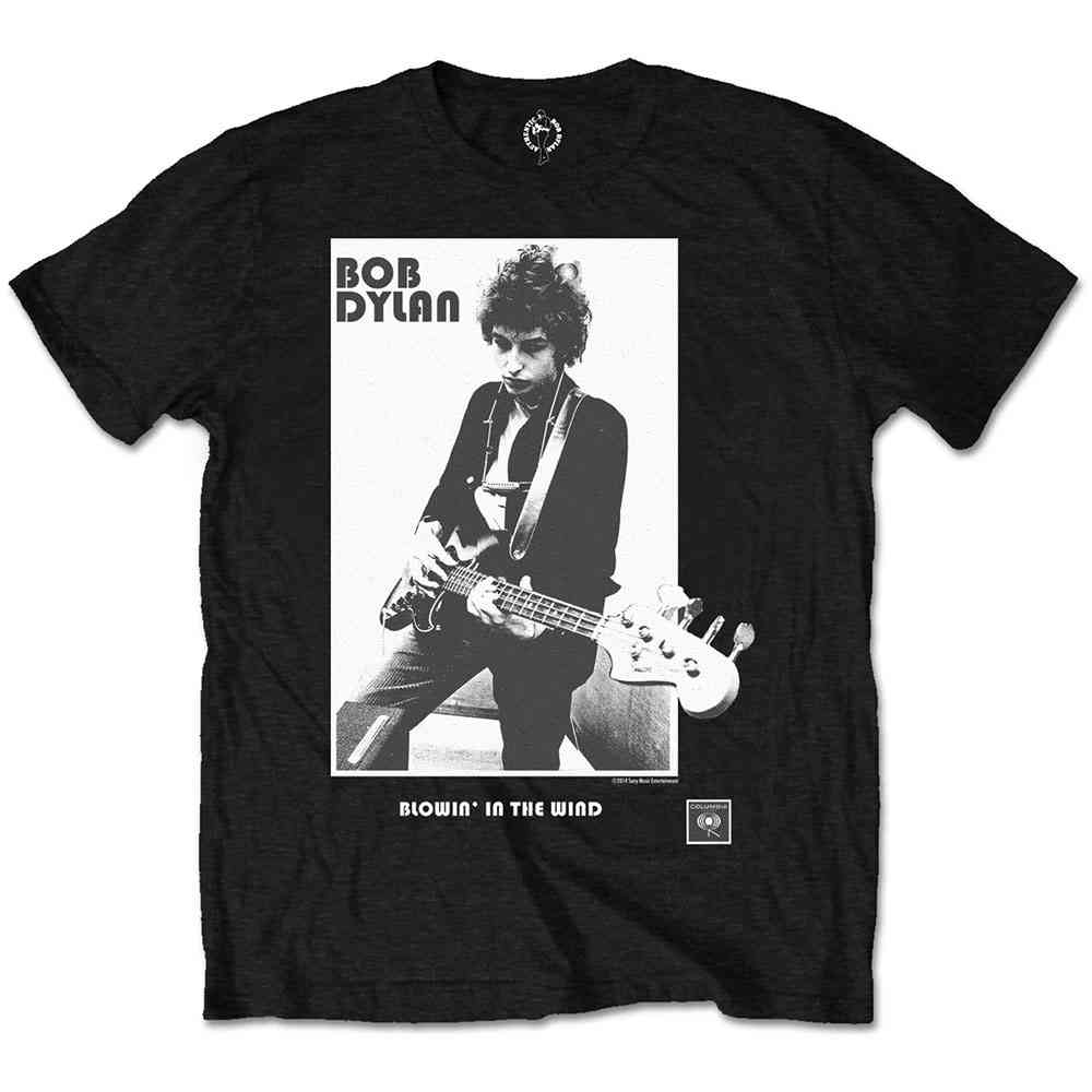 Bob Dylan - Blowing In The Wind Kinder Tshirt - Zwart